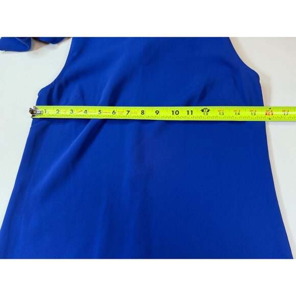Trina Turk Womens Blue Asymmetrical Layered Dress XS Elegant FLAW - Picture 4 of 9